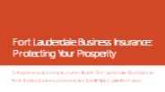 Fort Lauderdale Business Insurance: Protecting Your Prosperity