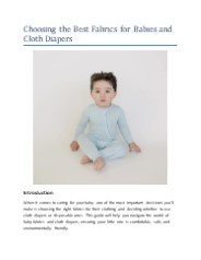 Best baby clothes fabrics