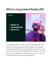 What is Augmented Reality (AR)