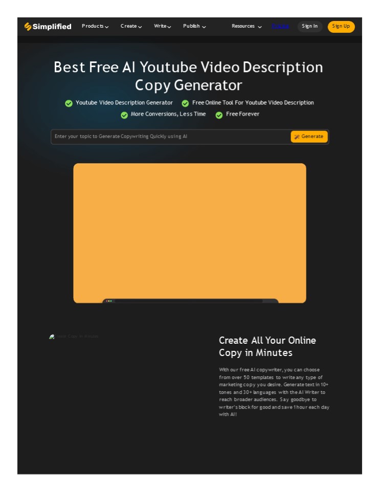 YouTube Video Description Generator: Stand Out from the Crowd