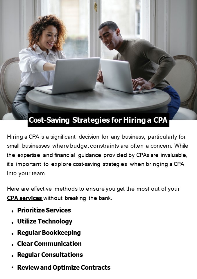 Cost-Saving Strategies for Hiring a CPA