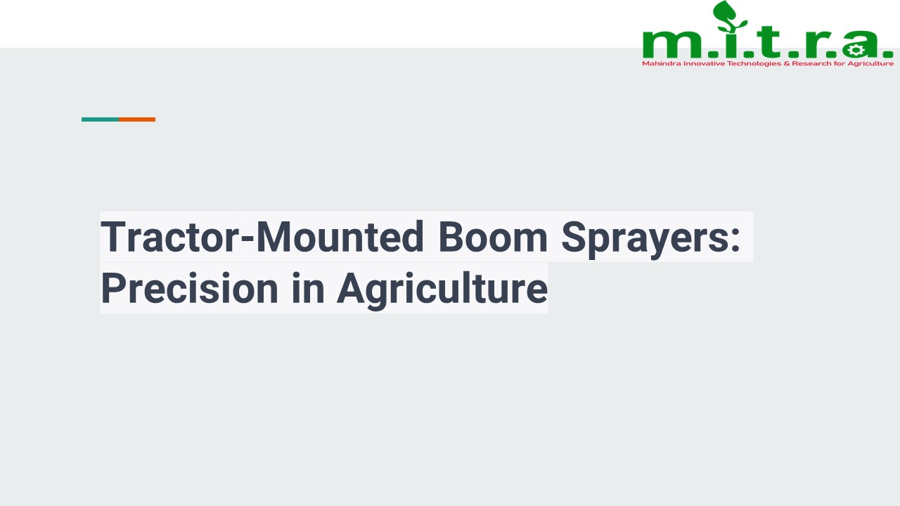 Tractor-mounted boom sprayer