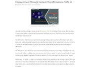 Empowerment Through Content: The Affirmations Profit Kit