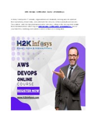 AWS DevOps Certification Course at H2KInfosys