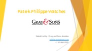 Patek Philippe Watches – Gray and Sons Jewelers