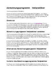 Abrechnungsprogramm Heilpraktiker