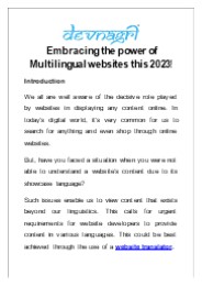 Embracing the power of multilingual websites this 2023!
