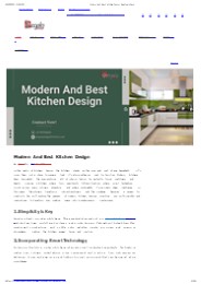 Modern And Best Kitchen Design