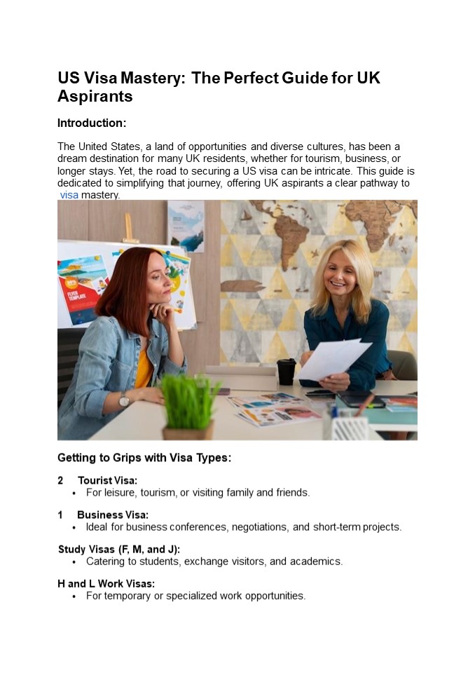 US Visa Mastery: The Perfect Guide for UK Aspirants