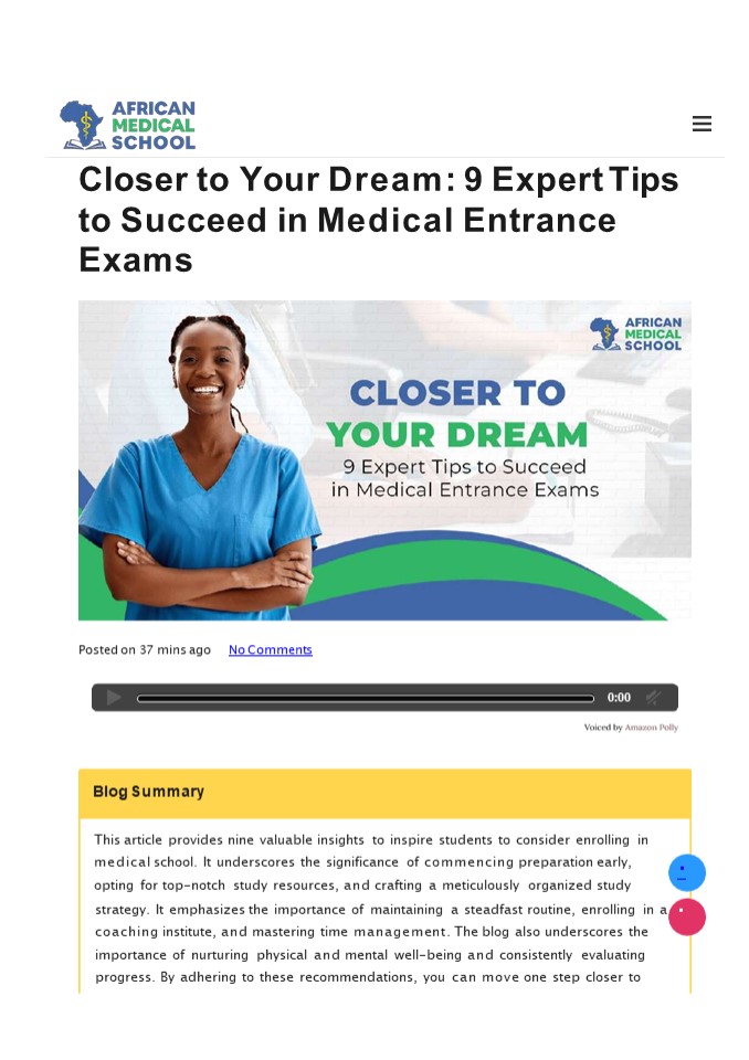 9 Expert Tips to Succeed in Medical Entrance Exams
