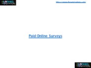 Paid Online Surveys
