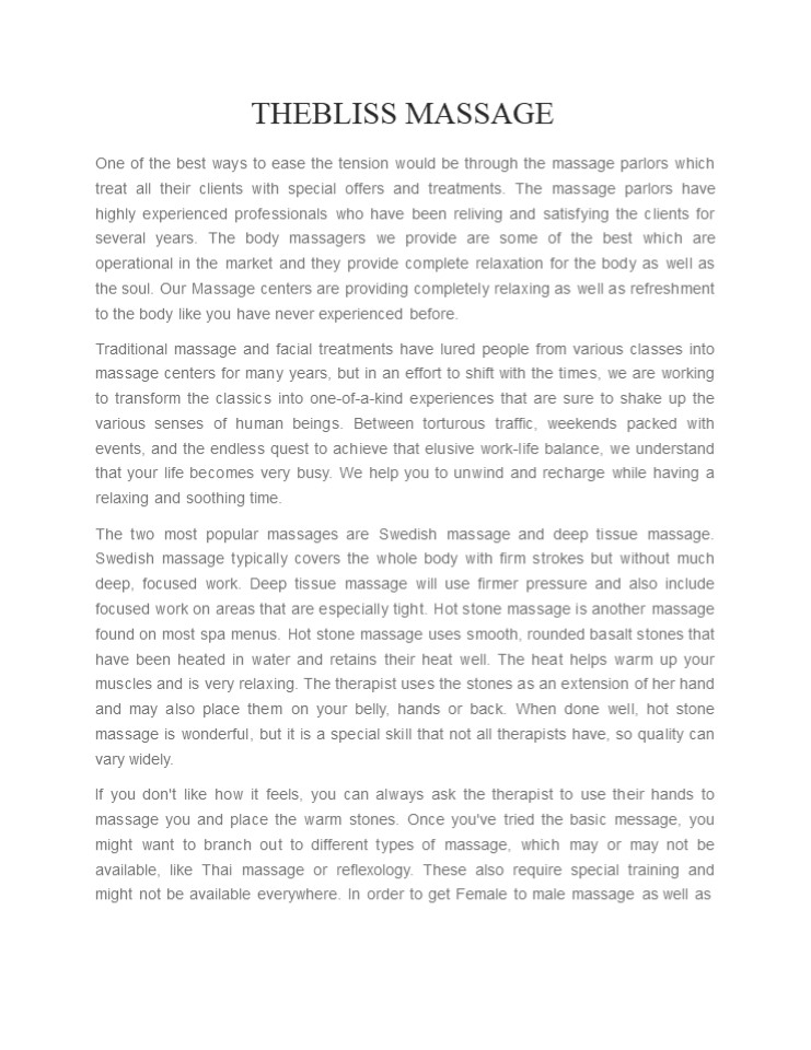 PPT body massage center in Churchgate PowerPoint presentation free