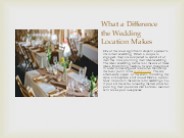What a Difference the Wedding Location Makes?