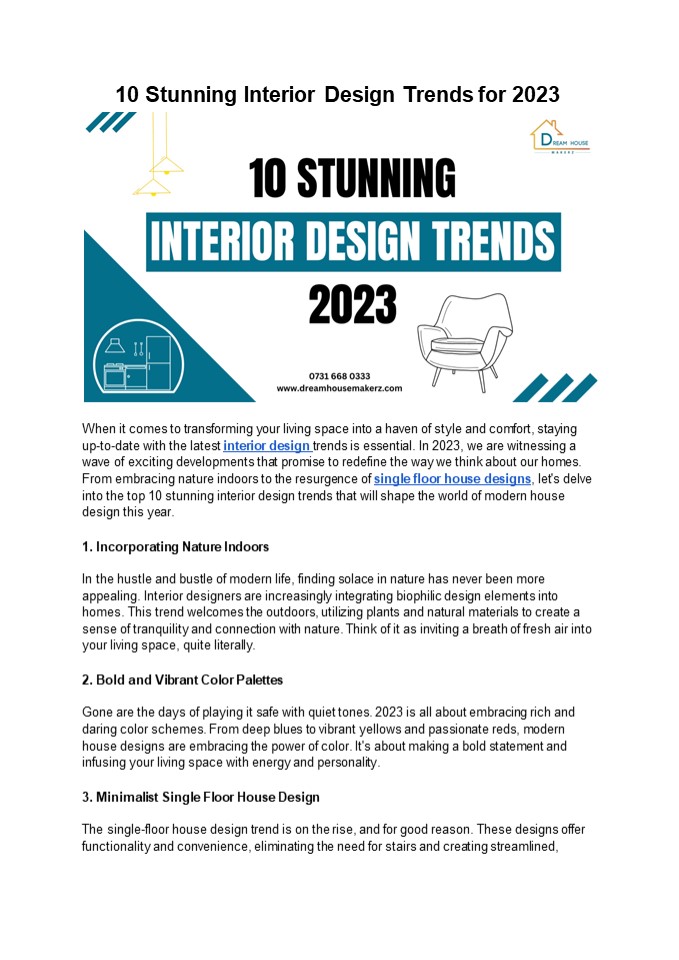 10 Stunning Interior Design Trends for 2023