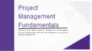 Project Management Fundamentals