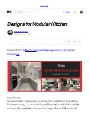 Designs for Modular Kitchen