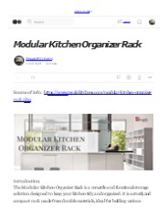 Modular Kitchen Organizer Rack