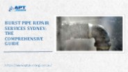 Burst Pipe Repair Services Sydney: The Comprehensive Guide
