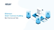 Ethereum Smart Contract Auditing: Best Practices and Tools