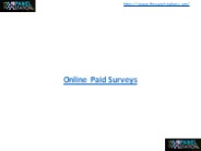 Online Paid Surveys