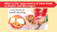 What is The Importance of Gana Koota in Kundli And Marriage?