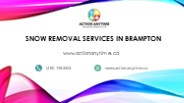 Snow Removal Brampton