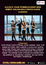 HOBIT ONLINE BOLLYWOOD DANCE CLASSES