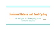 Seed Cycling and Hormonal Balance