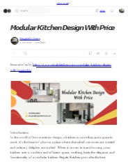 Modular Kitchen Design With Price