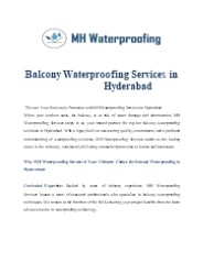 Balcony waterproffing Services