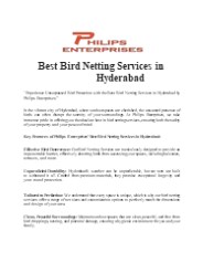bird nrttting services