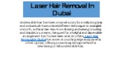 Laser Hair Removal In Dubai