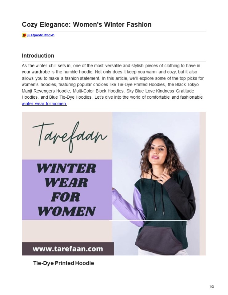 Cozy Elegance: Women's Winter Fashion