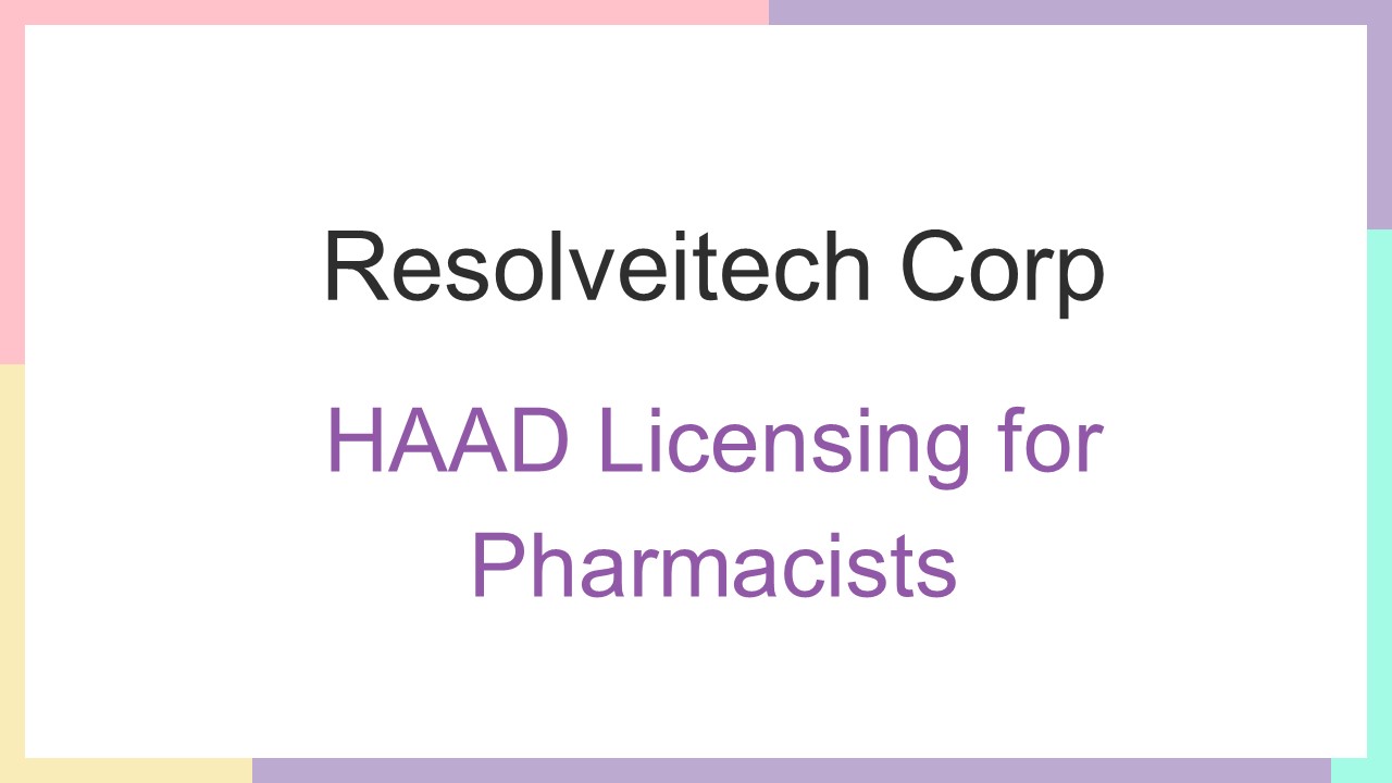 HAAD Licensing for Pharmacists