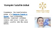 Vampire facial in dubai