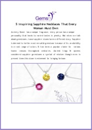 Sapphire Necklaces That Every Woman Must Own