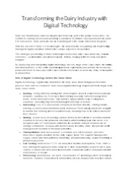 Transforming the Dairy Industry with Digital Technology