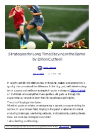 Long Time Staying in the Game by Dillon Cuthrell