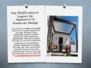 Easy Modifications to Improve the Appearance of Aluminum Awnings