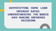Home Loan Interest Rate