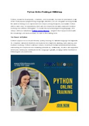 Python Online Training at H2KInfosys (1)