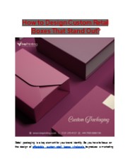 How to Design Custom Retail Boxes That Stand Out