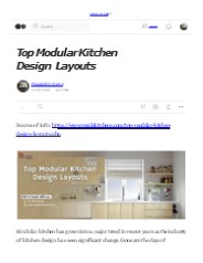 Top Modular Kitchen Design Layouts