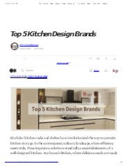 Top 5 Kitchen Design Brands