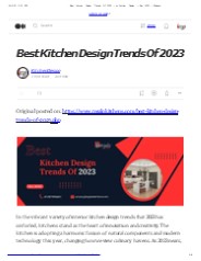 Best Kitchen Design Trends Of 2023