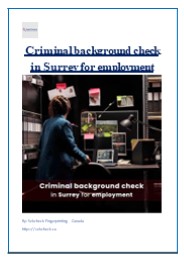 Criminal background check in Surrey for employment