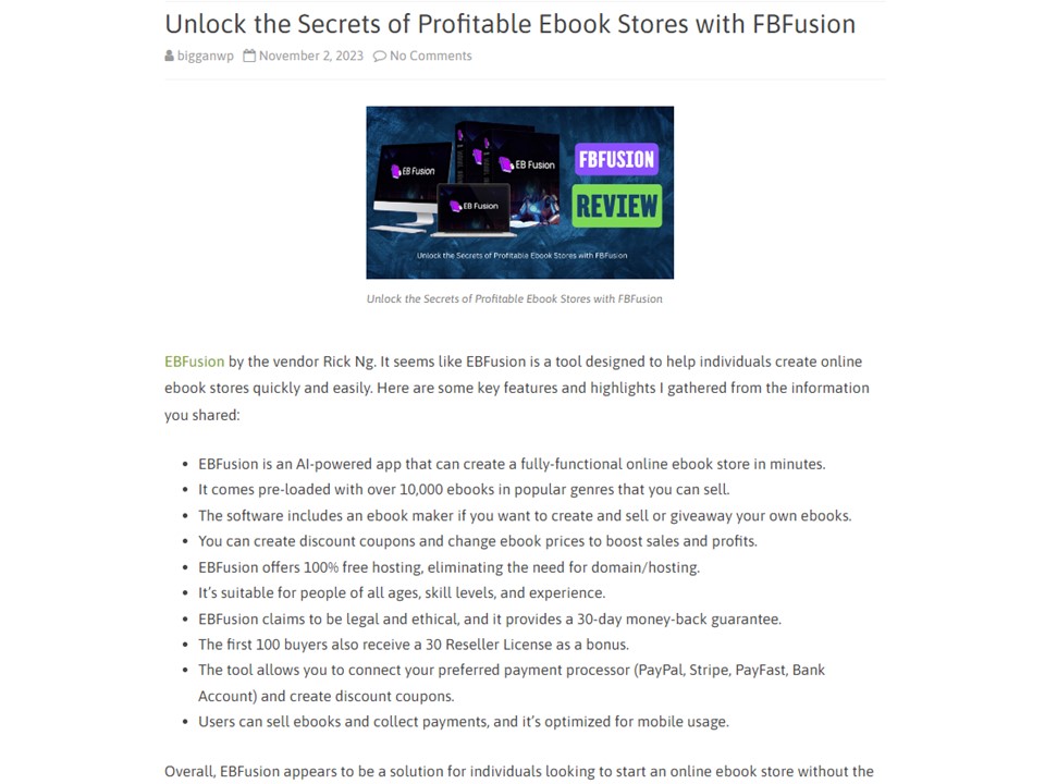 Unlock the Secrets of Profitable Ebook Stores with FBFusion