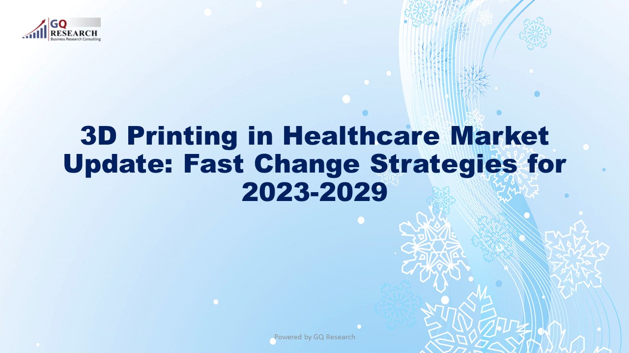 Globle 3D Printing in Healthcare Market