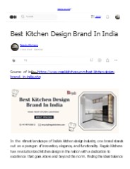 Best Kitchen Design Brand In India