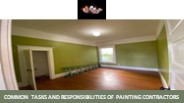 Common Tasks and Responsibilities of Painting Contractors
